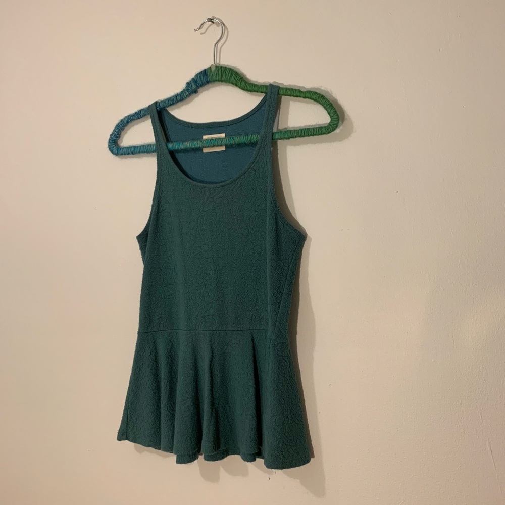 Green Peplum Tank